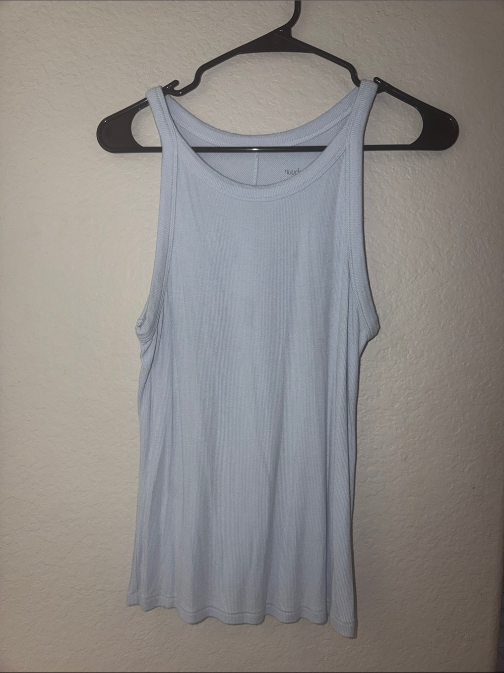 nuuds Light Blue Ribbed Tank Top